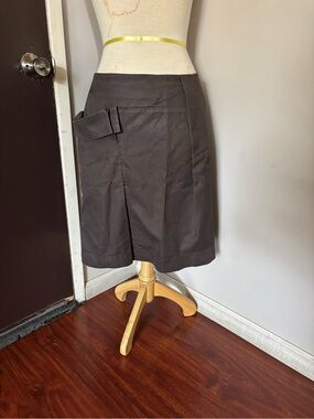 Marni Dark Brown Skirt with Branded Waistband